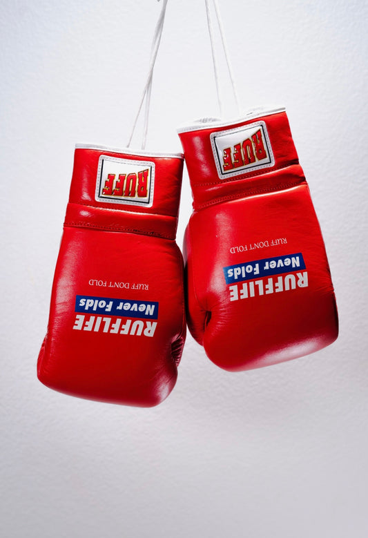 RUFF Pro Lace Up Training Gloves 
(Red 16oz)