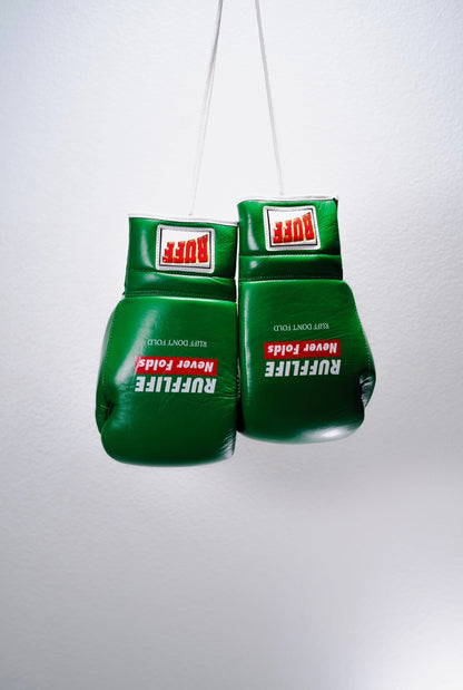 RUFF Pro Lace Up Training Gloves (Pine Green 16oz)