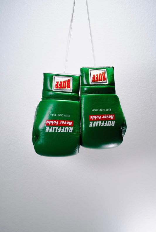 RUFF Pro Lace Up Training Gloves (Pine Green 16oz)