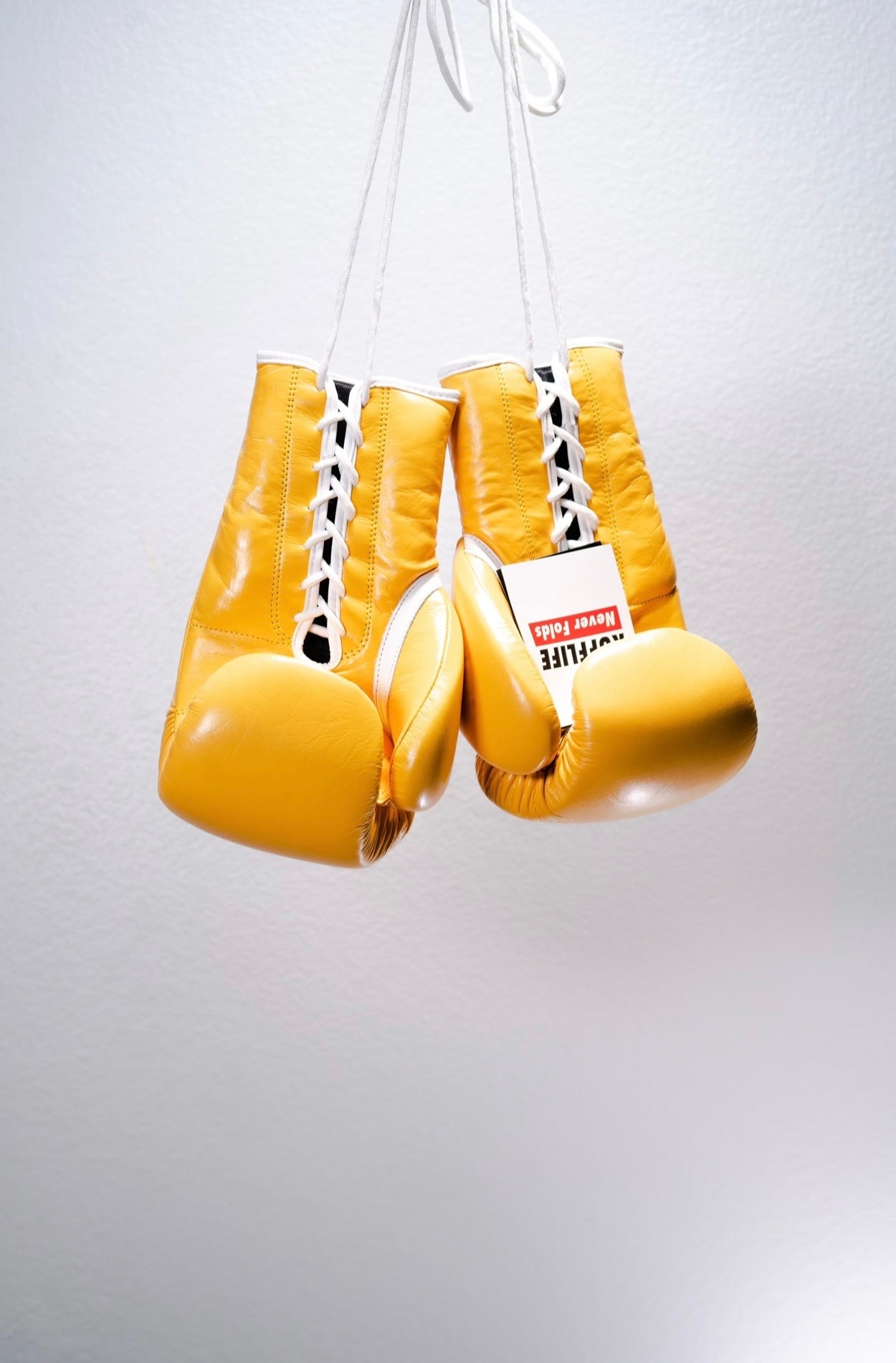 RUFF Pro Lace Up Training Gloves 
(Yellow 12oz)