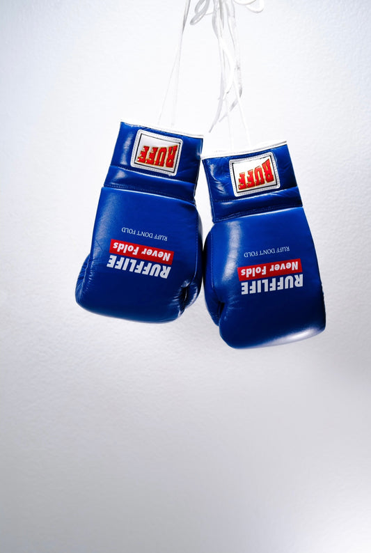 RUFF Pro Lace Up Training Gloves 
(Blue 14oz)